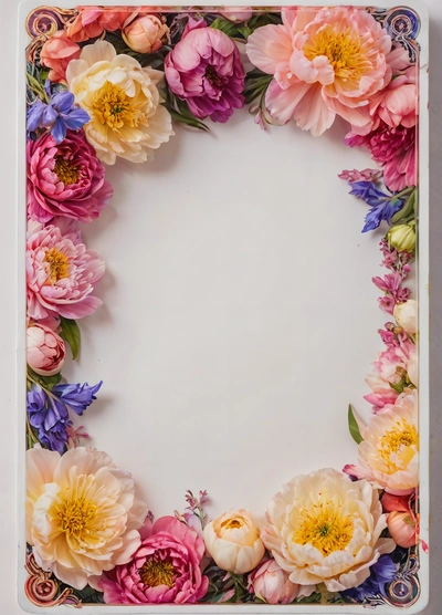 A square frame with flowers on it and a butterfly on the bottom of the frame, and a butterfly on the bottom of the frame, detailed product photo, a pastel, temporary art