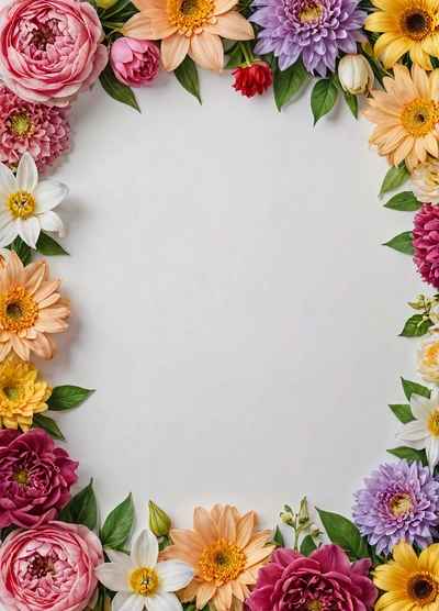 A white background with a bunch of flowers in the middle of it and a white center with a few flowers in the middle of it, plain background, a stock photo, temporary art